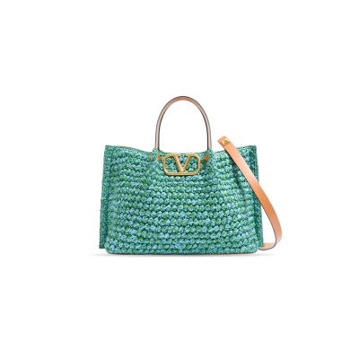 VALENTINO GARAVANI MEDIUM RAFFIA VLOGO SIGNATURE TOTE W2B0R44IEHQS3 (35*25*17cm)